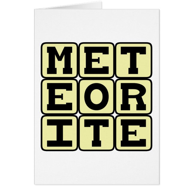 Meteorit, Weltraummüll (Vorne)