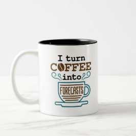Meteorologe ich mache Kaffee in Prognosen Zweifarbige Tasse