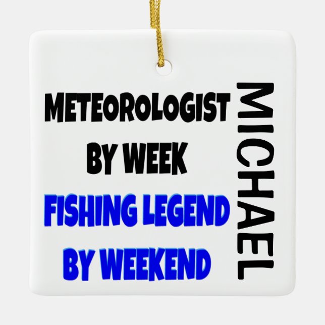 Meteorologe Lieben Fischen CUSTOM Keramikornament (Vorderseite)