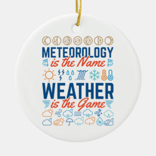 Meteorologie heißt Wetter ist das Spiel Keramik Ornament