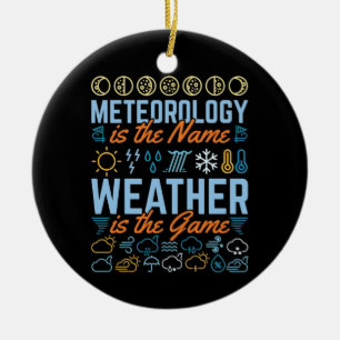 Meteorologie heißt Wetter ist das Spiel Keramik Ornament