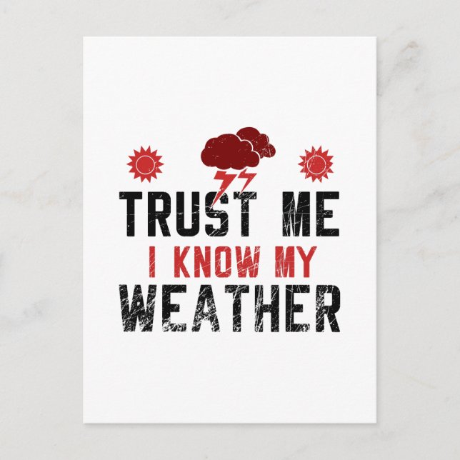 Meteorologie - Ich kenne mein Wetter Postkarte (Vorderseite)