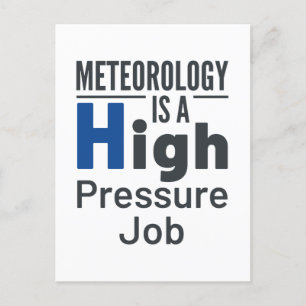 Meteorologie ist ein Hochdruck-Meteorologe Postkarte