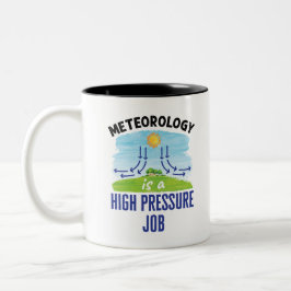 Meteorologie ist ein hoher Druckauftrag Zweifarbige Tasse