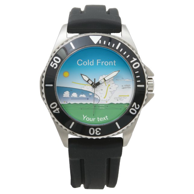 Meteorologie Kalte Front Armbanduhr (Vorderseite)