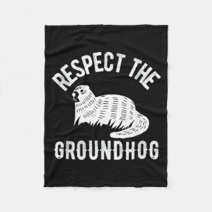 Meteorologie Lustig Respektiert den Groundhog Day Fleecedecke