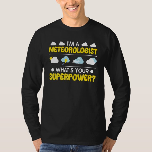 Meteorologie Meteorologe Wettermoderator T-Shirt (Vorderseite)