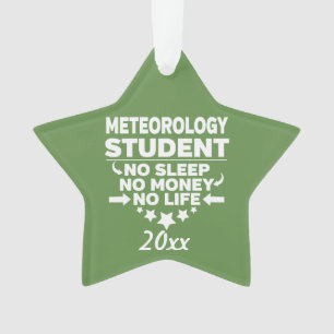 Meteorologie Uni Student No Life oder Money Ornament