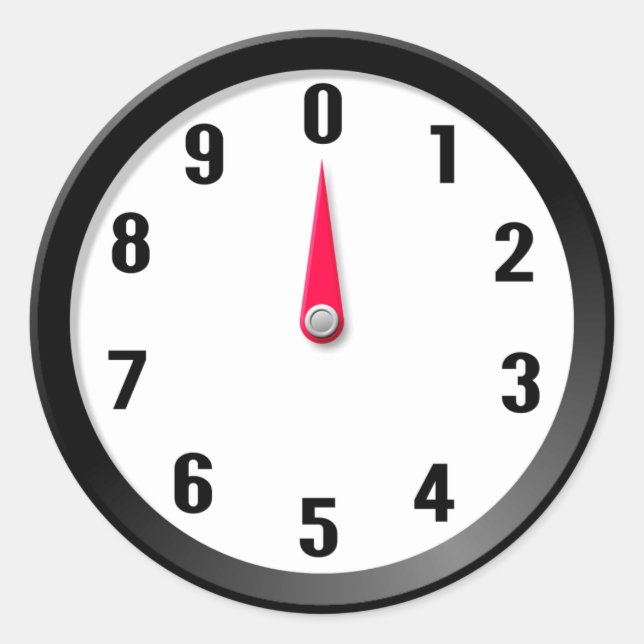 Meter 0 runder aufkleber (Vorderseite)