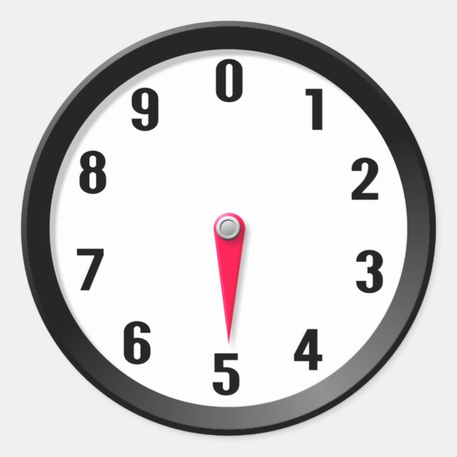 Meter 5 runder aufkleber (Vorderseite)