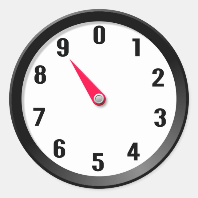 Meter 9 runder aufkleber (Vorderseite)