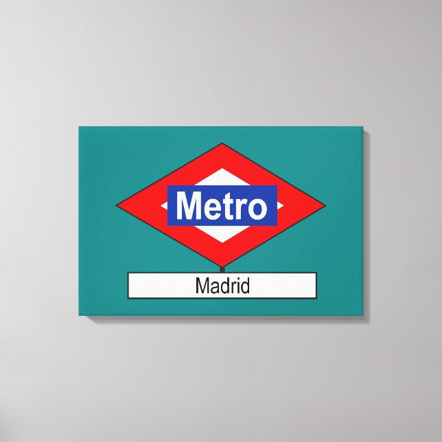 Meter Madrid beruhigt Leinwanddruck (Vorderseite)