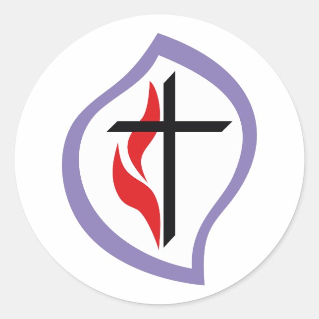 METHODIST FRAUEN RUNDER AUFKLEBER (Vorderseite)