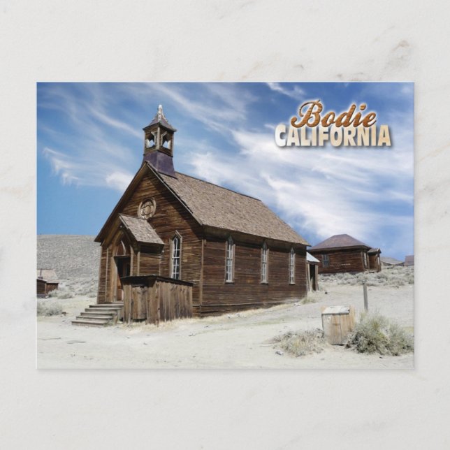 Methodistische Kirche, Bodie Ghost Town, Kaliforni Postkarte (Vorderseite)