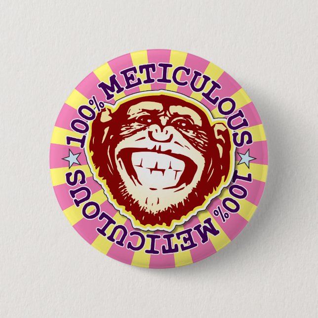 Meticuleux 100% Funny Funky Monkey Badge (Devant)