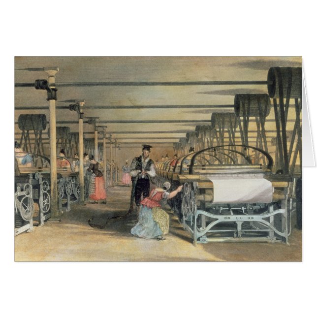 Métier à tisser de puissance tissant, 1834 (Devant horizontal)