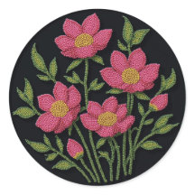 Metis Beadwork Native Art Cosmos Blume Stickers
