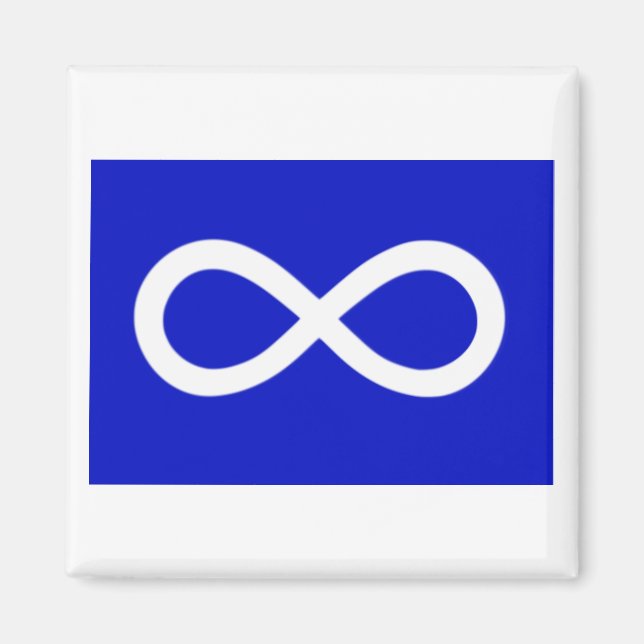 Métis Blue Flag Magnet (Vorne)