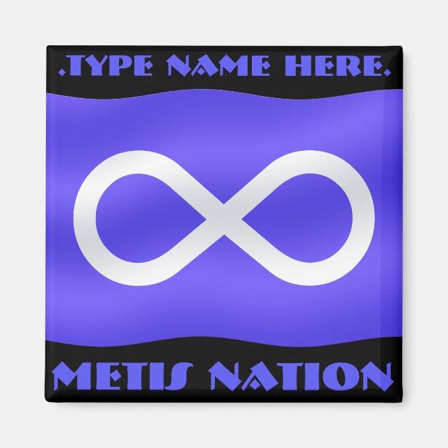 Metis Flag Kühlschrankmagnet Personalisiert Metis  (Vorne)