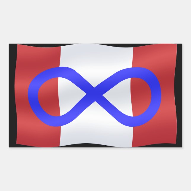 Metis Flag Stickers Canadian Metis Stickers (Vorderseite)