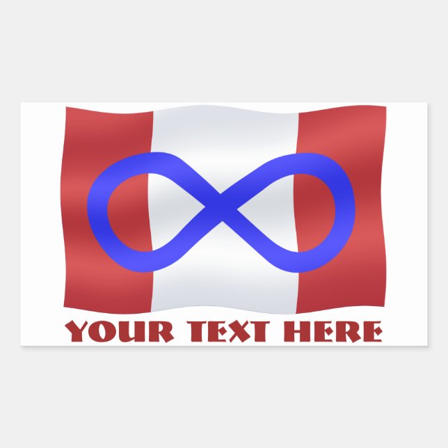 Metis Flag Stickers Personalisiert Metis Canada Gi (Vorderseite)