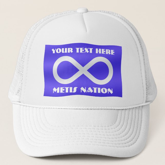 Metis Flaggen-Kappe personalisierte Metis Truckerkappe (Vorderseite)