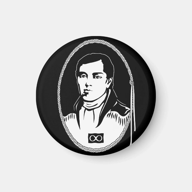 Metis Fridge Magnet Metis Hero Cuthbert Grant Cade (Devant)