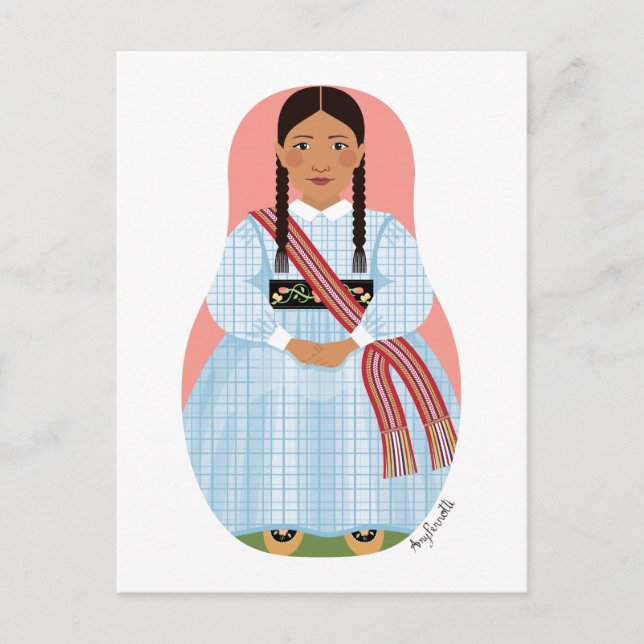 Métis Nation Canada Matryoshka Postcard Postkarte (Vorderseite)