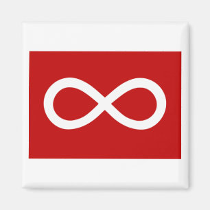 Métis-rote Flagge Magnet