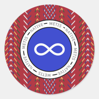 Métis-Ureinwohner Runder Aufkleber