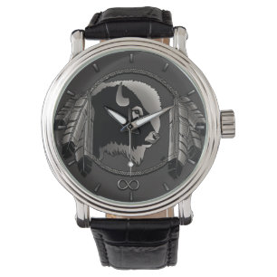 Metis Watch First Nations Buffalo Art Wrist Armbanduhr