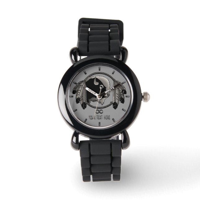 Metis Watch First Nations Spirit Animal Watch Armbanduhr (Vorderseite)