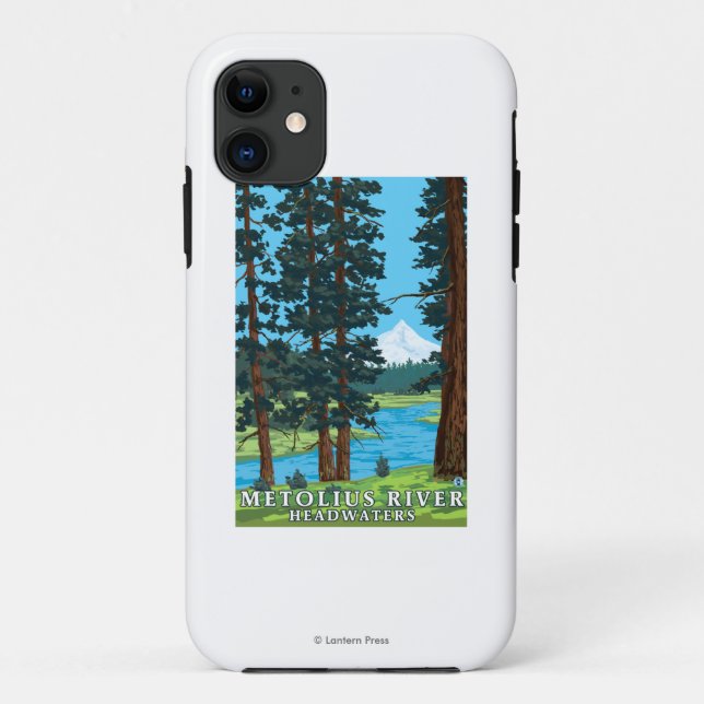 Metolius Fluss-Oberläufe, Oregon Case-Mate iPhone Hülle (Rückseite)