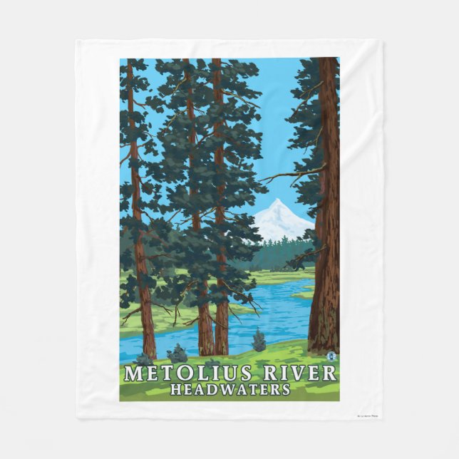 Metolius Fluss-Oberläufe, Oregon Fleecedecke (Vorderseite)
