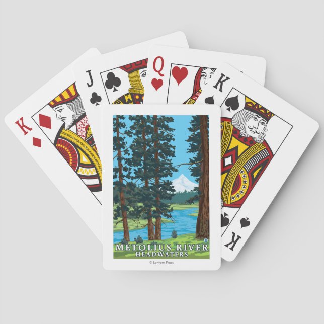 Metolius Fluss-Oberläufe, Oregon Spielkarten (Rückseite)