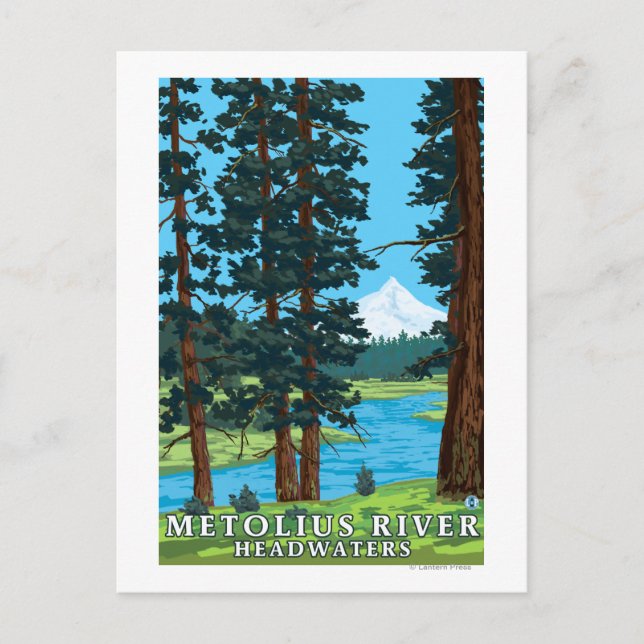 Metolius River Headwater, Oregon Postkarte (Vorderseite)