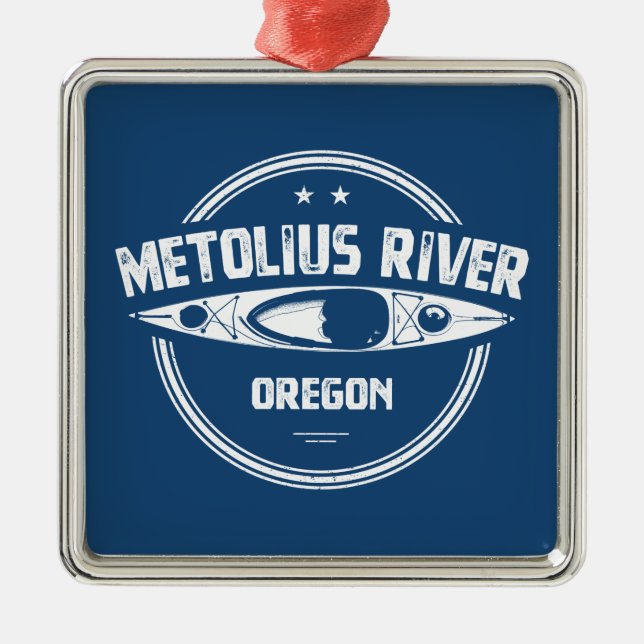 Metolius River Oregon Kayaking Ornament Aus Metall (Vorne)