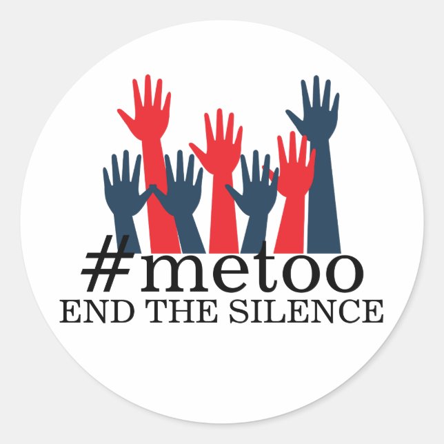 METOO | BEENDEN SIE DEN MÄRZ DER FRAUEN RUNDER AUFKLEBER (Vorderseite)