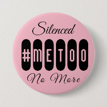 #MeToo einfacher schwarzer und rosa Knopf