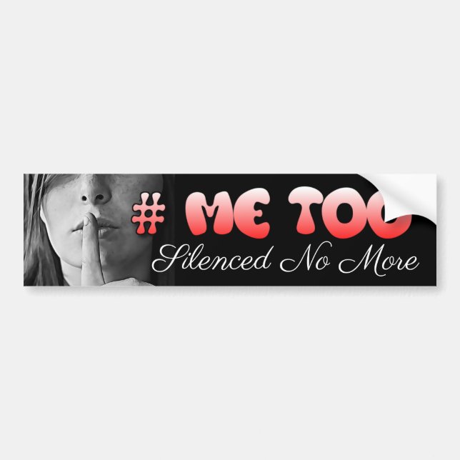 #MeToo I ist nicht zum Schweigen gebrachter Autoaufkleber (Vorne)