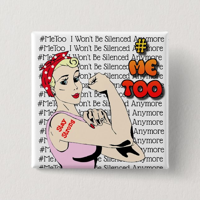 #MeToo Kriegers-Frauen-Knopf Button (Vorderseite)