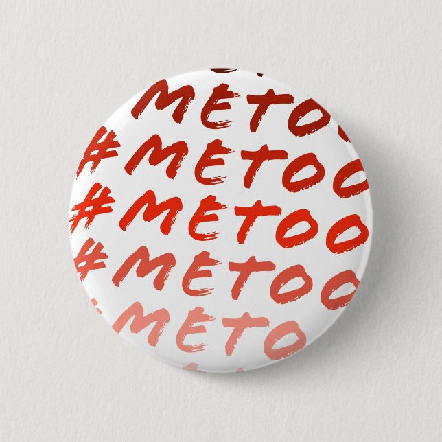 #MeToo Red Hues Feminist Round Button (Vorderseite)