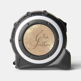 Mètre Ruban Ajouter Votre Nom Gold Parties scintillant Calligr