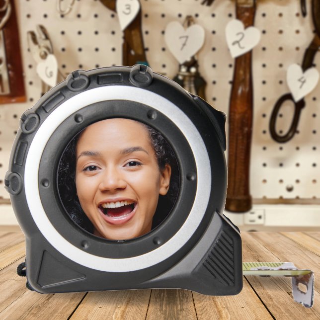 Mètre Ruban Amusants Visage Complet Fermer Selfie Photo (Fun Full Face Close Up Selfie Photo Tape Measure)