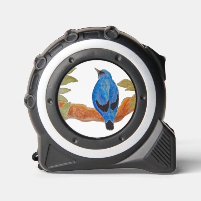 Mètre Ruban Aquarelle Bird Blue Cuckooshrike (Recto)