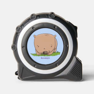Mètre Ruban Belle illustration de dessin animé de bébé wombat