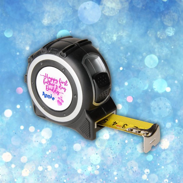 Mètre Ruban Bonne première Fête des pères papa | Mesure de ban (Créateur téléchargé)