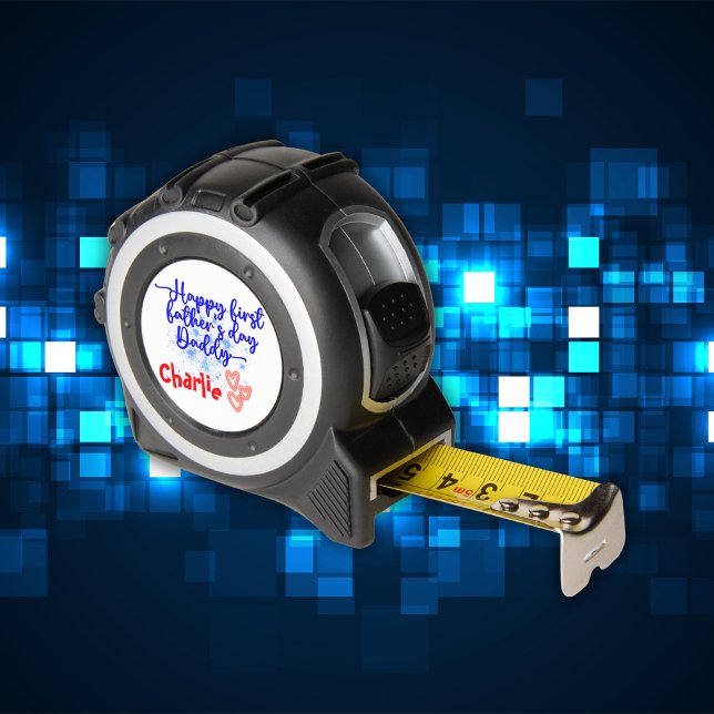 Mètre Ruban Bonne première Fête des pères papa | Mesure de ban (Créateur téléchargé)