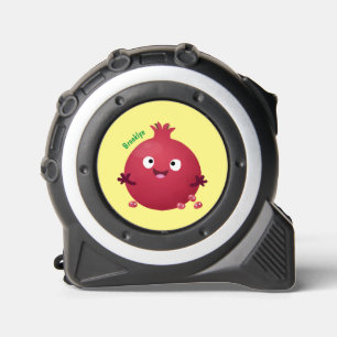 Mètre Ruban Caricature de fruits à la grenade joyeux
