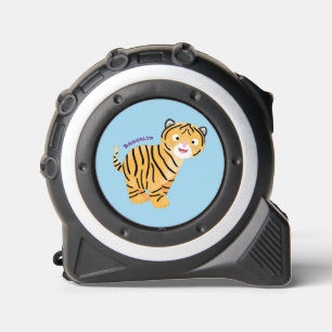 Mètre Ruban Caricature de petit tigre joyeux